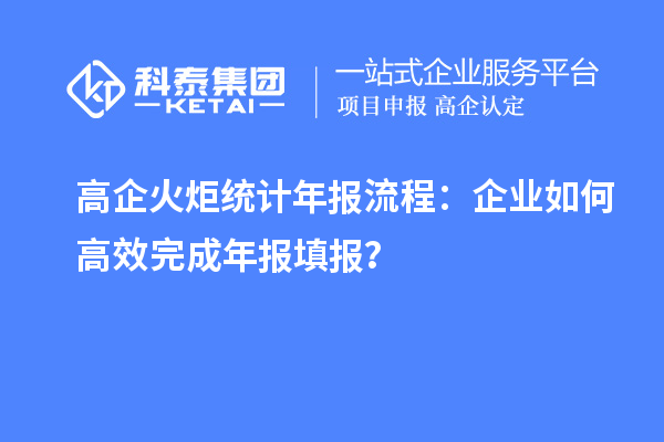 高企火炬統(tǒng)計年報流程：企業(yè)如何高效完成年報填報？