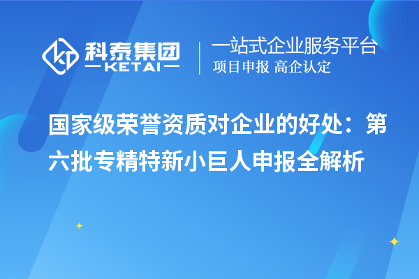 國家級(jí)榮譽(yù)資質(zhì)對(duì)企業(yè)的好處：第六批<a href=http://www.hsloq2267.cn/fuwu/zhuanjingtexin.html target=_blank class=infotextkey>專精特新小巨人申報(bào)</a>全解析