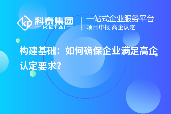 構(gòu)建基礎：如何確保企業(yè)滿足高企認定要求？