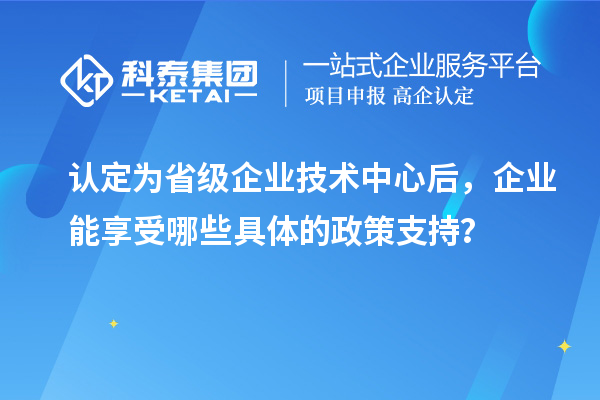 認(rèn)定為省級(jí)企業(yè)技術(shù)中心后，企業(yè)能享受哪些具體的政策支持？