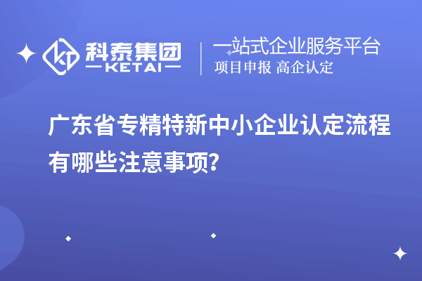 廣東省專精特新中小企業(yè)認(rèn)定流程有哪些注意事項？