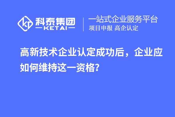 高新技術(shù)企業(yè)認(rèn)定成功后，企業(yè)應(yīng)如何維持這一資格？