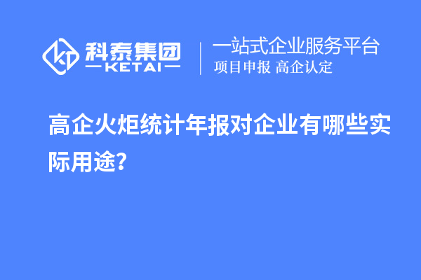 高企火炬統(tǒng)計(jì)年報(bào)對企業(yè)有哪些實(shí)際用途？