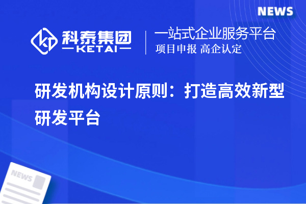 研發(fā)機構設計原則：打造高效新型研發(fā)平臺