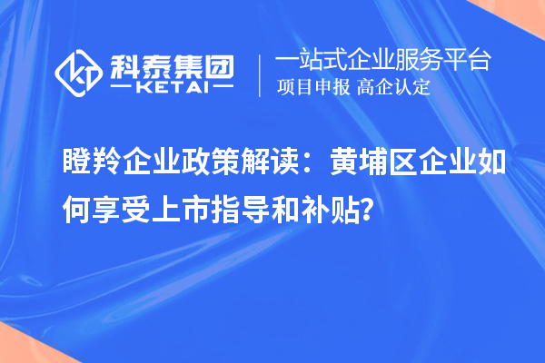 瞪羚企業(yè)政策解讀：黃埔區(qū)企業(yè)如何享受上市指導和補貼？
