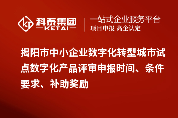 揭陽市中小企業(yè)數(shù)字化轉(zhuǎn)型城市試點數(shù)字化產(chǎn)品評審申報時間、條件要求、補助獎勵