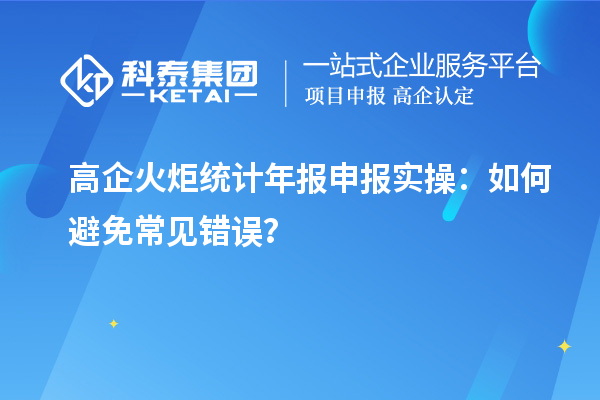 高企火炬統(tǒng)計(jì)年報(bào)申報(bào)實(shí)操：如何避免常見錯(cuò)誤？