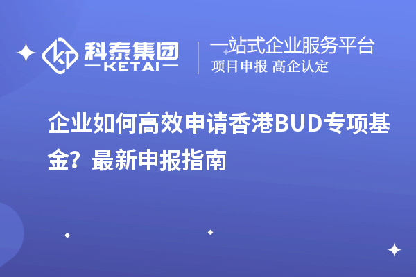 企業(yè)如何高效申請香港BUD專項(xiàng)基金？最新申報(bào)指南