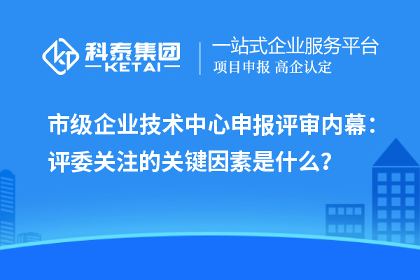 市級(jí)企業(yè)技術(shù)中心申報(bào)評(píng)審內(nèi)幕：評(píng)委關(guān)注的關(guān)鍵因素是什么？