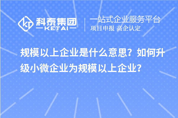 規(guī)模以上企業(yè)是什么意思？如何升級小微企業(yè)為規(guī)模以上企業(yè)？