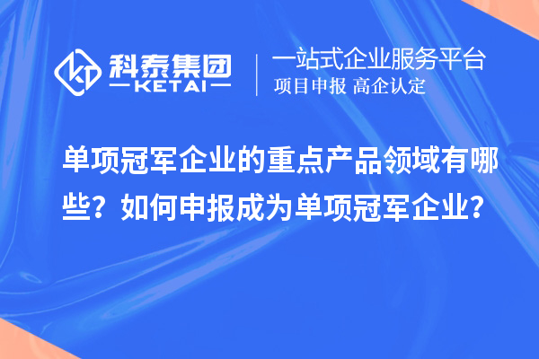 單項(xiàng)冠軍企業(yè)的重點(diǎn)產(chǎn)品領(lǐng)域有哪些？如何申報(bào)成為單項(xiàng)冠軍企業(yè)？