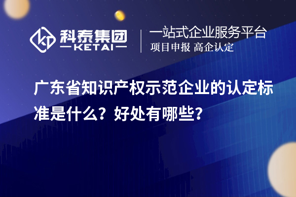 廣東省知識產權示范企業(yè)的認定標準是什么？好處有哪些？
