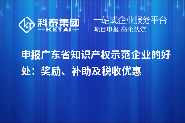 申報(bào)廣東省知識產(chǎn)權(quán)示范企業(yè)的好處：獎勵、補(bǔ)助及稅收優(yōu)惠