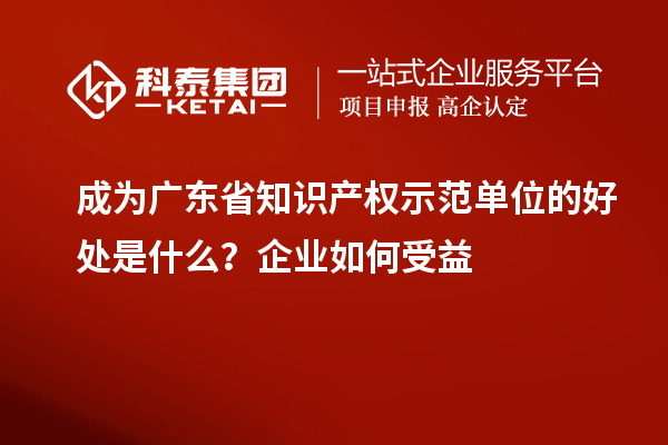 成為廣東省知識產(chǎn)權(quán)示范單位的好處是什么？企業(yè)如何受益