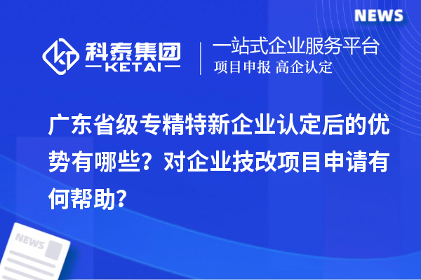 廣東省級專精特新企業(yè)認(rèn)定后的優(yōu)勢有哪些？對企業(yè)技改項目申請有何幫助？
