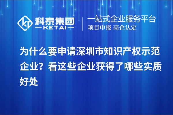 為什么要申請深圳市知識產(chǎn)權(quán)示范企業(yè)？看這些企業(yè)獲得了哪些實(shí)質(zhì)好處