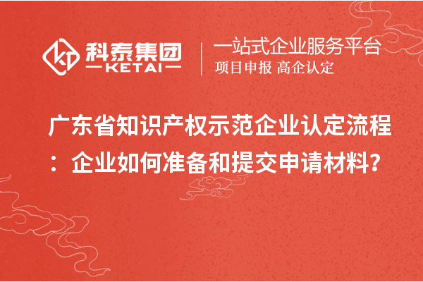 廣東省知識產(chǎn)權(quán)示范企業(yè)認(rèn)定流程：企業(yè)如何準(zhǔn)備和提交申請材料？