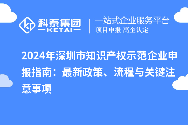 2024年深圳市知識(shí)產(chǎn)權(quán)示范企業(yè)申報(bào)指南：最新政策、流程與關(guān)鍵注意事項(xiàng)