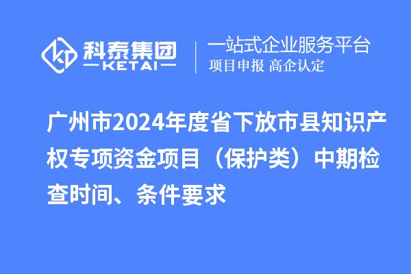廣州市2024年度省下放市縣知識(shí)產(chǎn)權(quán)專項(xiàng)資金項(xiàng)目（保護(hù)類）中期檢查時(shí)間、條件要求
