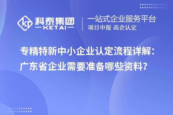 專精特新中小企業(yè)認定流程詳解：廣東省企業(yè)需要準備哪些資料？