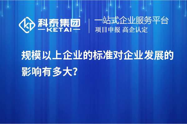 規(guī)模以上企業(yè)的標(biāo)準(zhǔn)對企業(yè)發(fā)展的影響有多大？