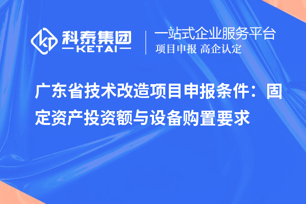 廣東省技術(shù)改造<a href=http://www.hsloq2267.cn/shenbao.html target=_blank class=infotextkey>項(xiàng)目申報(bào)</a>條件：固定資產(chǎn)投資額與設(shè)備購置要求