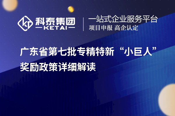 廣東省第七批專精特新“小巨人”獎(jiǎng)勵(lì)政策詳細(xì)解讀