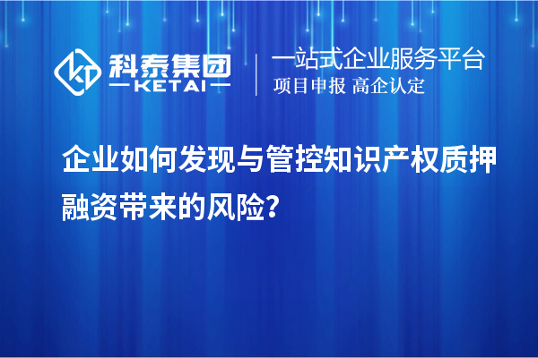 企業(yè)如何發(fā)現(xiàn)與管控知識(shí)產(chǎn)權(quán)質(zhì)押融資帶來(lái)的風(fēng)險(xiǎn)？