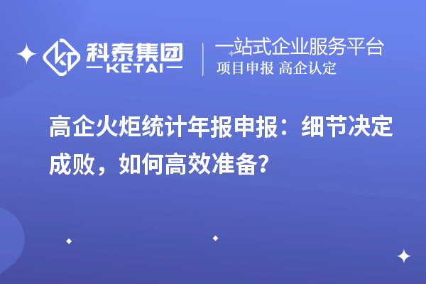 高企火炬統(tǒng)計(jì)年報(bào)申報(bào)：細(xì)節(jié)決定成敗，如何高效準(zhǔn)備？