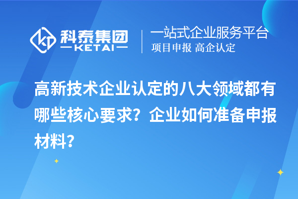 高新技術(shù)企業(yè)認(rèn)定的八大領(lǐng)域都有哪些核心要求？企業(yè)如何準(zhǔn)備申報(bào)材料？