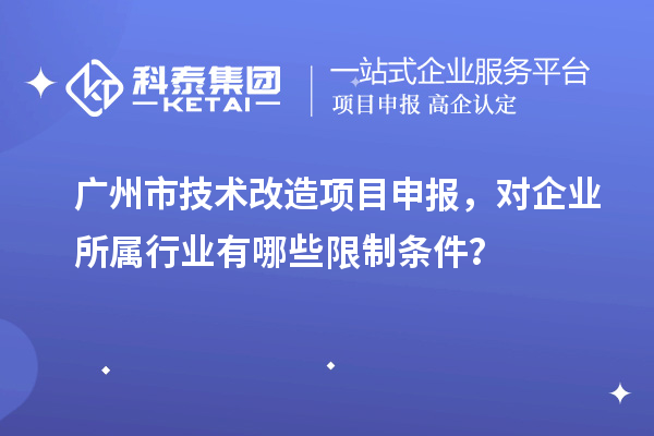 廣州市技術(shù)改造<a href=http://www.hsloq2267.cn/shenbao.html target=_blank class=infotextkey>項目申報</a>，對企業(yè)所屬行業(yè)有哪些限制條件？