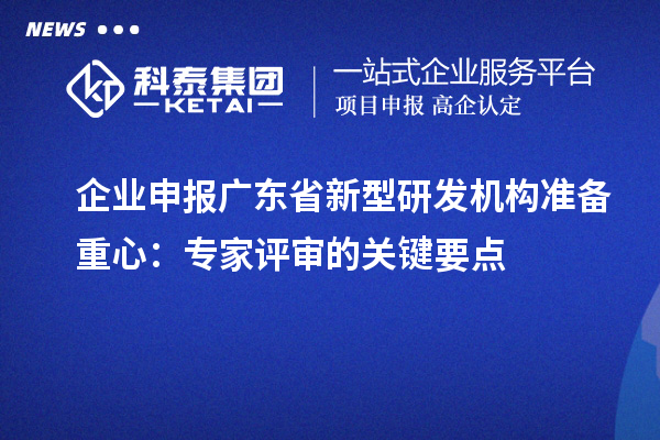 企業(yè)申報廣東省新型研發(fā)機構(gòu)準備重心：專家評審的關(guān)鍵要點