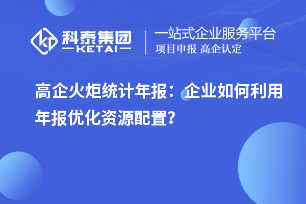 高企火炬統(tǒng)計(jì)年報(bào)：企業(yè)如何利用年報(bào)優(yōu)化資源配置？