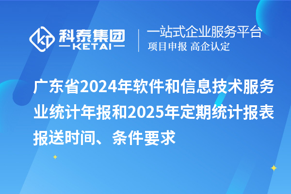 廣東省2024年軟件和信息技術(shù)服務(wù)業(yè)統(tǒng)計(jì)年報(bào)和2025年定期統(tǒng)計(jì)報(bào)表報(bào)送時(shí)間、條件要求