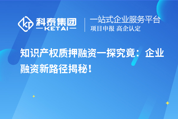 知識(shí)產(chǎn)權(quán)質(zhì)押融資一探究竟：企業(yè)融資新路徑揭秘！