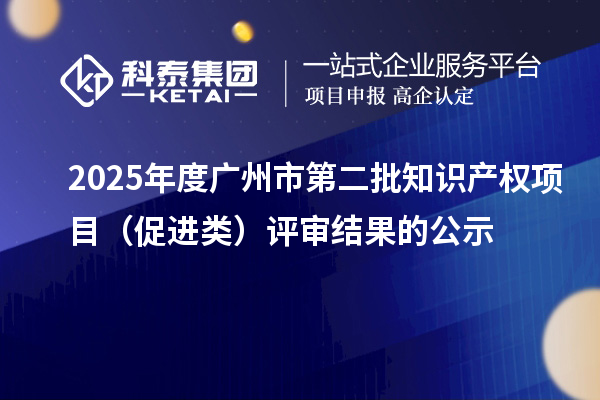 2025年度廣州市第二批知識產(chǎn)權(quán)項(xiàng)目（促進(jìn)類）評審結(jié)果的公示