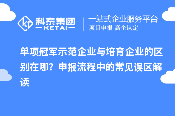 單項(xiàng)冠軍示范企業(yè)與培育企業(yè)的區(qū)別在哪？申報(bào)流程中的常見誤區(qū)解讀