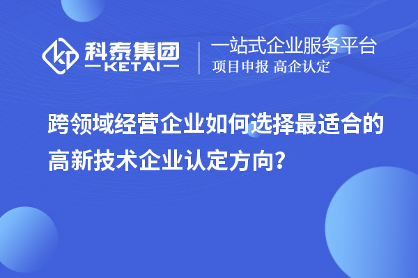 跨領(lǐng)域經(jīng)營企業(yè)如何選擇最適合的高新技術(shù)企業(yè)認定方向？