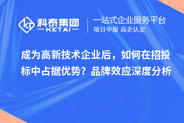 成為高新技術(shù)企業(yè)后，如何在招投標(biāo)中占據(jù)優(yōu)勢(shì)？品牌效應(yīng)深度分析