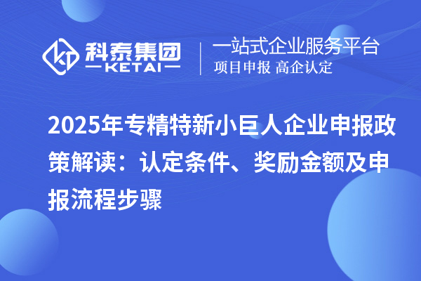 2025年專精特新小巨人企業(yè)申報政策解讀：認(rèn)定條件、獎勵金額及申報流程步驟