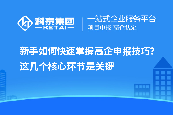 新手如何快速掌握高企申報技巧？這幾個核心環(huán)節(jié)是關(guān)鍵