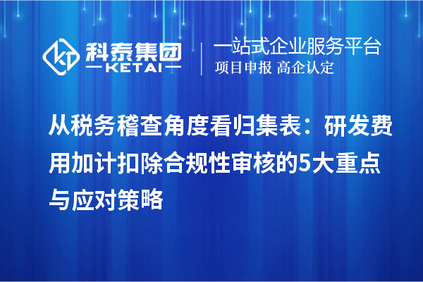 從稅務(wù)稽查角度看歸集表：研發(fā)費(fèi)用加計(jì)扣除合規(guī)性審核的5大重點(diǎn)與應(yīng)對策略