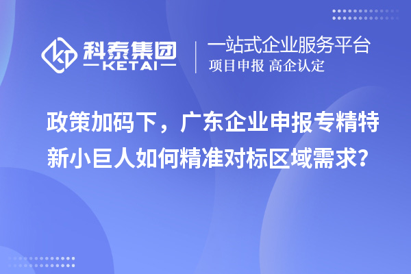 政策加碼下，廣東企業(yè)申報(bào)專精特新小巨人如何精準(zhǔn)對(duì)標(biāo)區(qū)域需求？