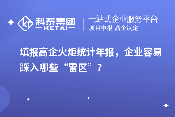 填報(bào)高企火炬統(tǒng)計(jì)年報(bào)，企業(yè)容易踩入哪些“雷區(qū)”？
