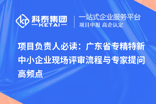 項目負責人必讀：廣東省專精特新中小企業(yè)現(xiàn)場評審流程與專家提問高頻點