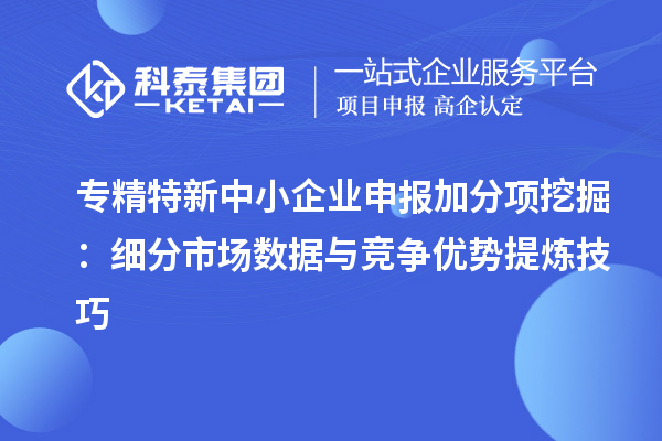 專精特新中小企業(yè)申報加分項挖掘：細分市場數(shù)據(jù)與競爭優(yōu)勢提煉技巧