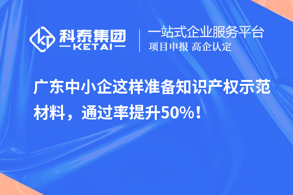 廣東中小企這樣準(zhǔn)備知識(shí)產(chǎn)權(quán)示范材料，通過(guò)率提升50%！