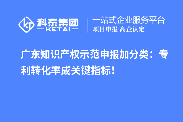 廣東知識(shí)產(chǎn)權(quán)示范申報(bào)加分類(lèi)：專(zhuān)利轉(zhuǎn)化率成關(guān)鍵指標(biāo)！