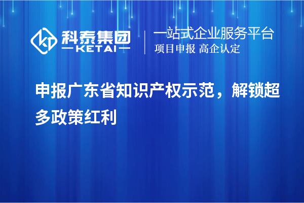 申報(bào)廣東省知識(shí)產(chǎn)權(quán)示范，解鎖超多政策紅利
